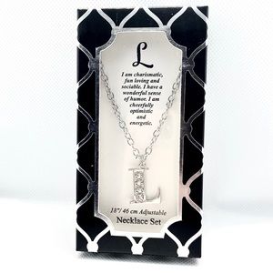 “L” Initial Crystal Necklace